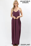 Maxi Dress W/ Pockets & Adjustable Straps