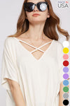 V-Neck Twist Front - Off White