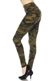 Camouflage Print Ankle Leggings w/ 3 inch waistband