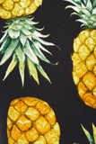 Pineapple Print Black Leggings w/ 3 Inch Waistband