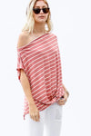 Striped Off The Shoulder Top - More colors