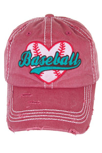 Baseball Love Distressed Cap