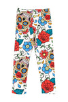 Floral Festival Sugar Skull Print Leggings - Kids