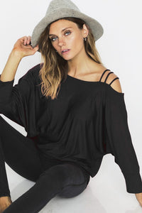 Triple Straps One Shoulder Top - More Colors