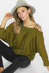 Triple Straps One Shoulder Top - More Colors