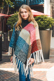The Color Block Poncho - 2 Colors