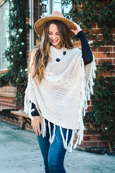 The Ultimate Poncho With Button Details - 3 Colors
