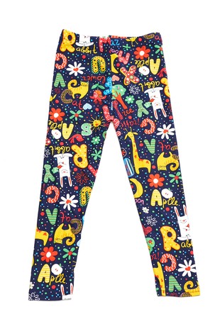 Fun Colorful Alphabet Print Leggings - Kids