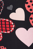 Polka Dot Heart Print Brushed Leggings