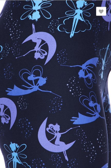 Tinker Bell Moon Print Leggings - Kids