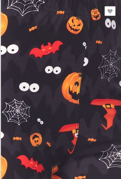 Halloween Pumpkins and Bats Leggings