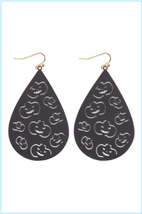 Pumpkin Teardrop Earrings