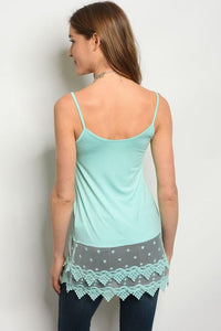 Crochet Trim Tank Top - 2 colors