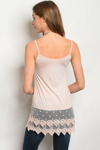 Crochet Trim Tank Top - 2 colors