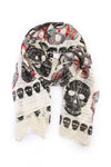 Sugar Skull Spring Scarf - 4 Colors