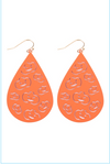 Pumpkin Teardrop Earrings