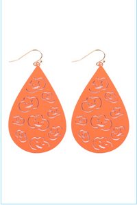 Pumpkin Teardrop Earrings