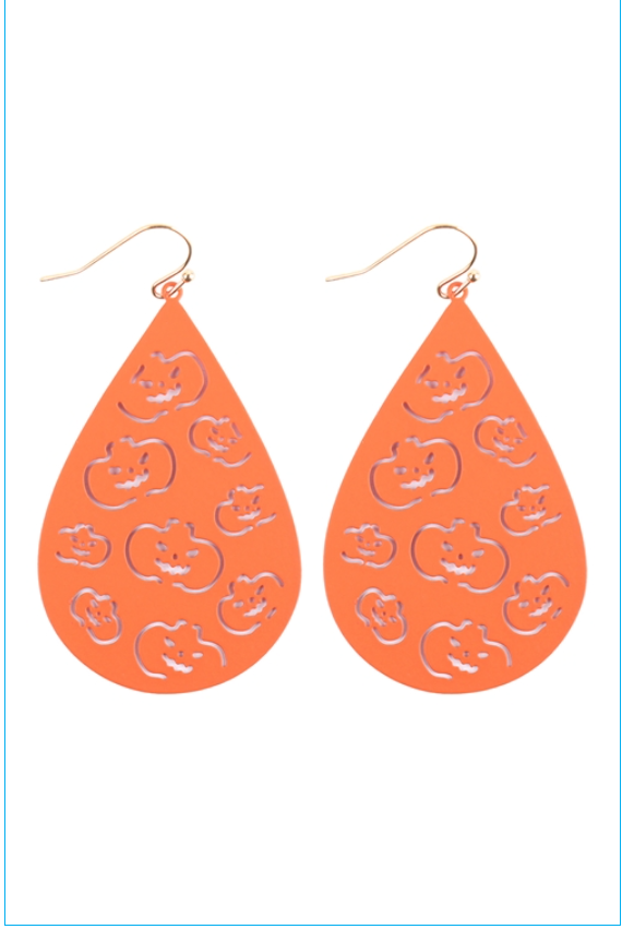 Pumpkin Teardrop Earrings