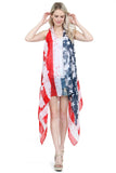 American Flag Style Sleeveless Kimono