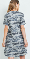 Pocket Camo Dress Grey