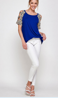 Animal Print Ladder Sleeve ( 1X to 3X )