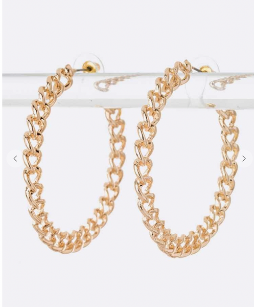 Iconic Chain Hoops ( 2 colors )