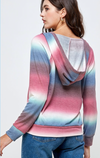 Tie Dye Stripe Hoodie ( 2 colors )