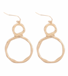 Knot Cast Round Earrings (silver or gold)