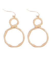 Knot Cast Round Earrings (silver or gold)