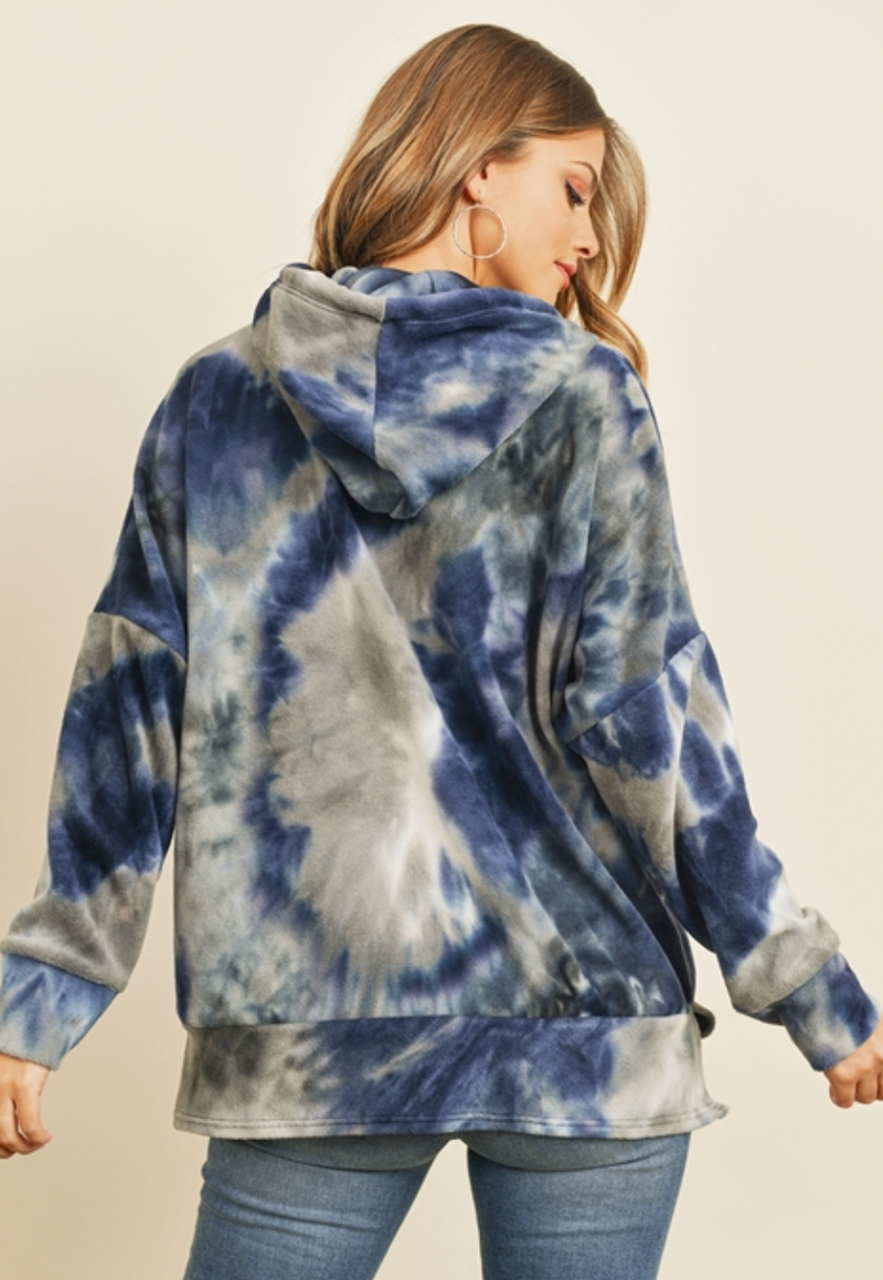 Blue Tie Dye Hoodie