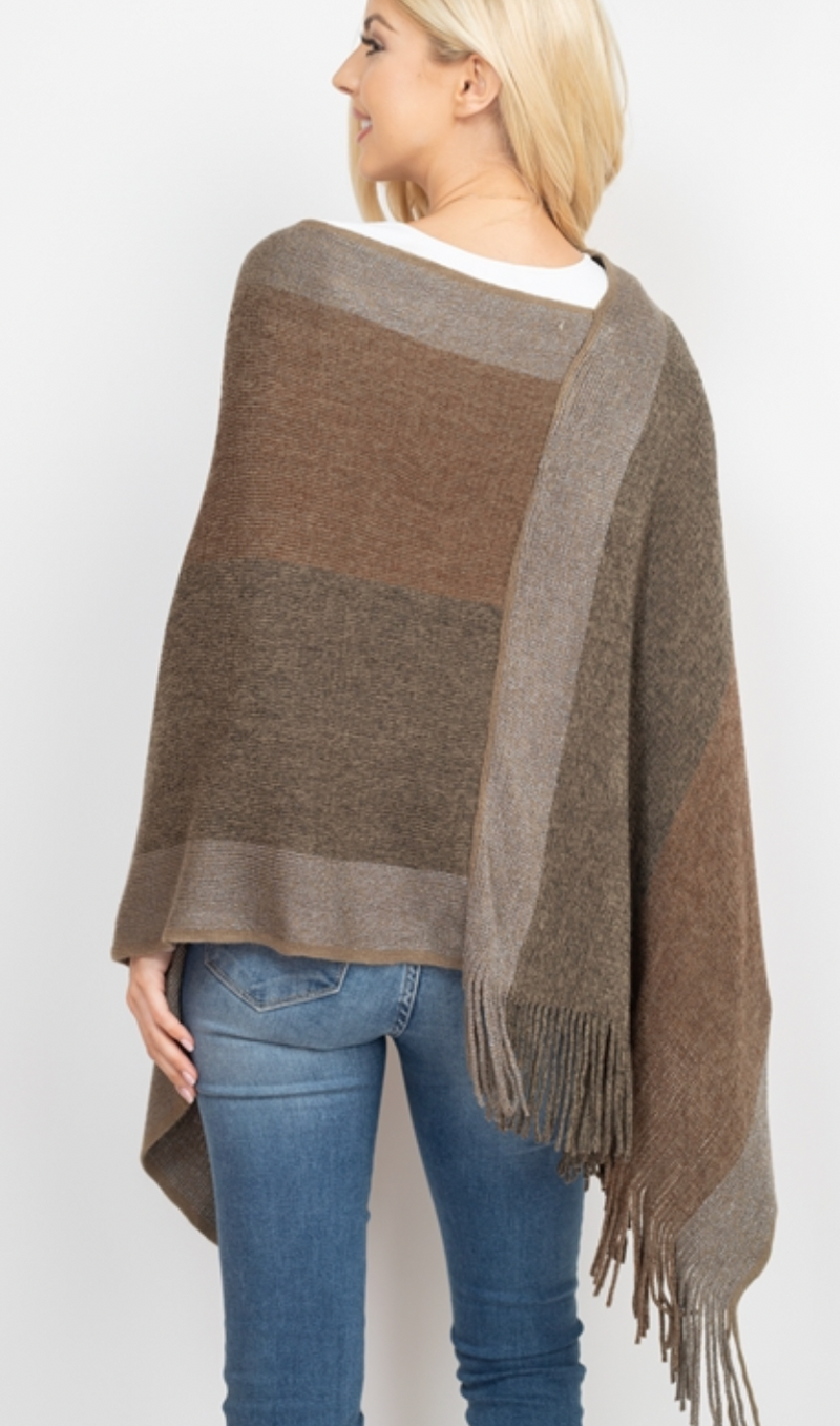 Tri Color Poncho ( 2 COLORS )