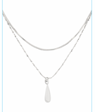 Layered Tear Drop Necklace