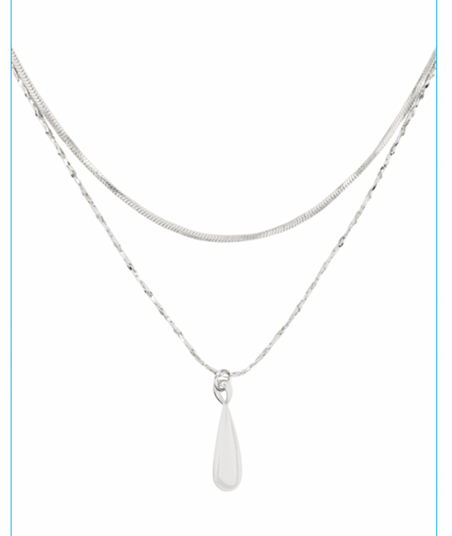 Layered Tear Drop Necklace