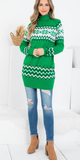 Green Winter Festive Sweater / Dress