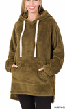 Furry Bear Pullover Hoodie ( 3 colors )