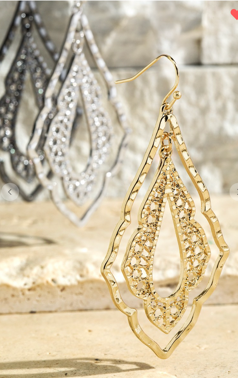 Exquisite Double Diamond Shape Filigree ( 3 colors )