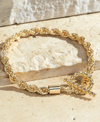 Braided Toggle Bracelet Gold