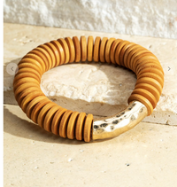 Wooden Disc Bracelet ( 2 colors )