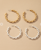 Chain Hoops ( 2 colors )