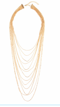 13 Line Tiered Necklace ( 3 colors )