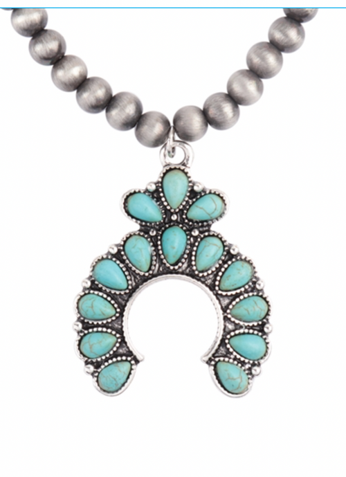 Western Concho Turquoise Necklace