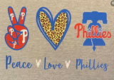 Peace, Love, Phillies -DTG - Hoodie ETA 1 week