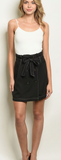 Button Belted Skirt