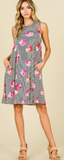 Stripes and Floral Pocket Dress