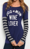 Dog Mom Wine Lover L/S