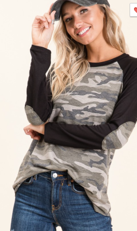 Camo in the USA Top