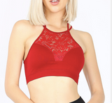 Lace Bralette With Double Strap - More colors