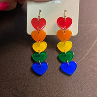 Rainbow Heart Earrings